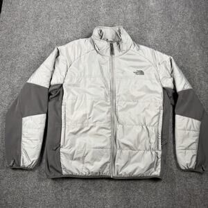 North Face Men’s XL Gray Insulated Jacket Full Zip Puffer Hybrid Coat